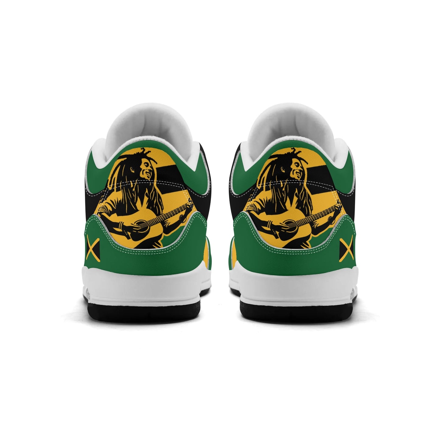 Jamaica Sneakers in black/green/gold colorway