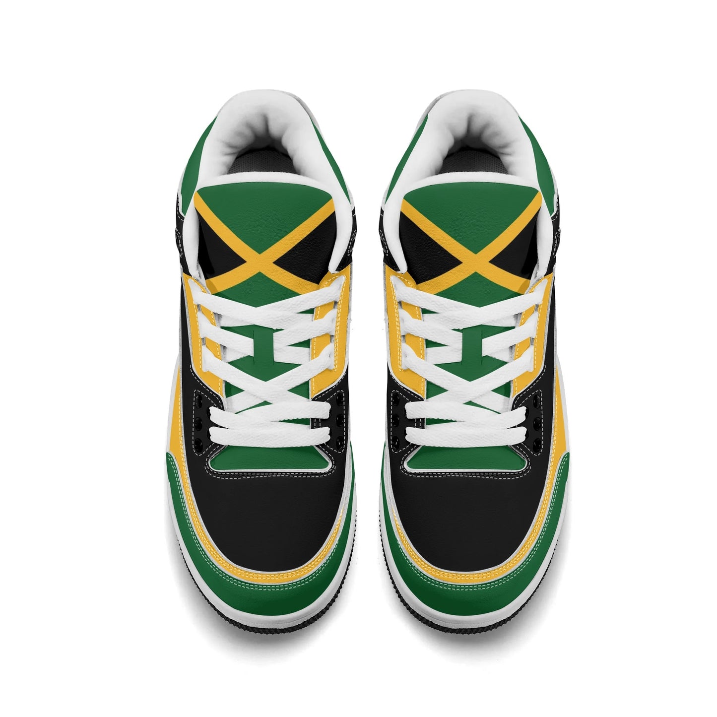 Jamaica Sneakers in black/green/gold colorway