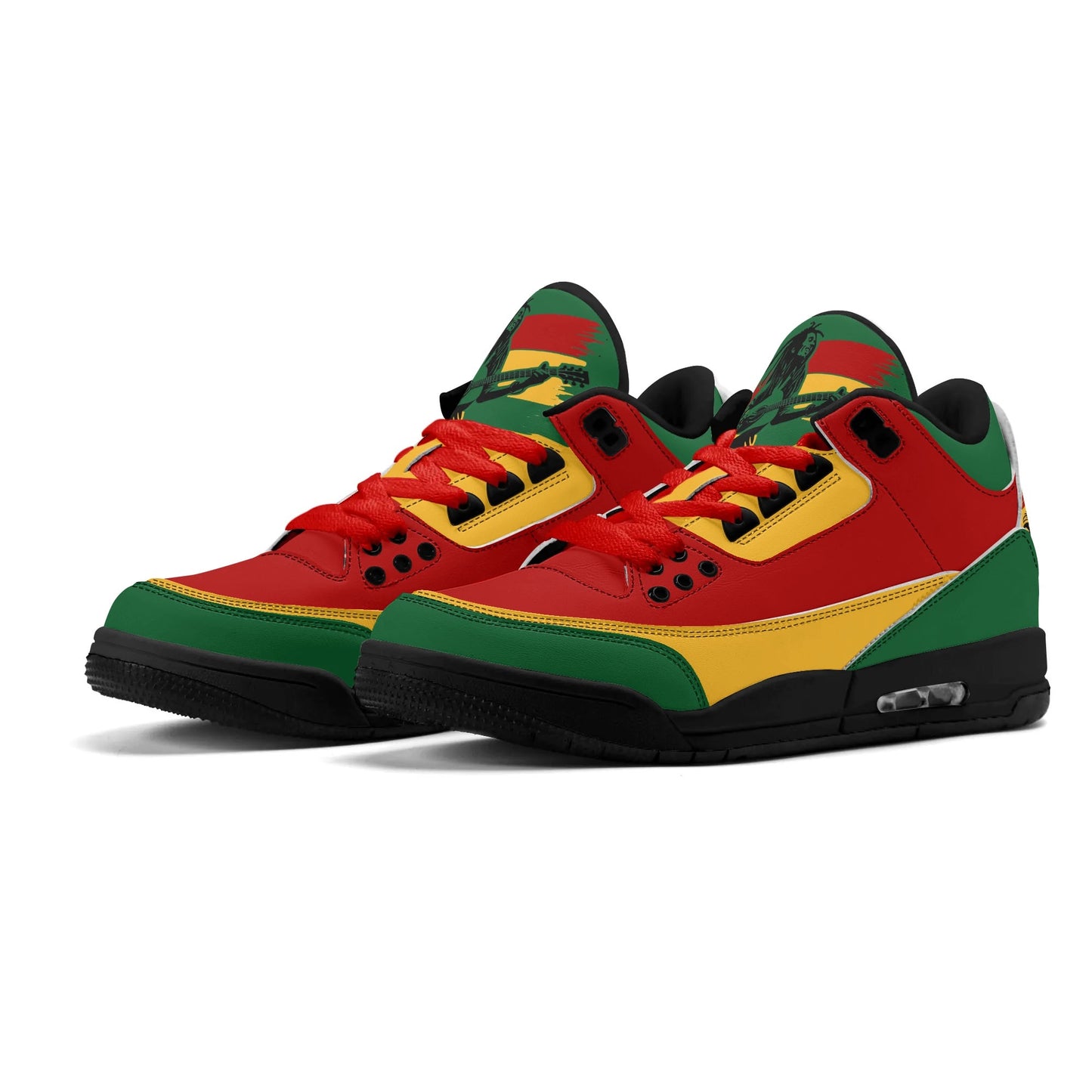 Rasta Sneakers in red/gold/green colorway
