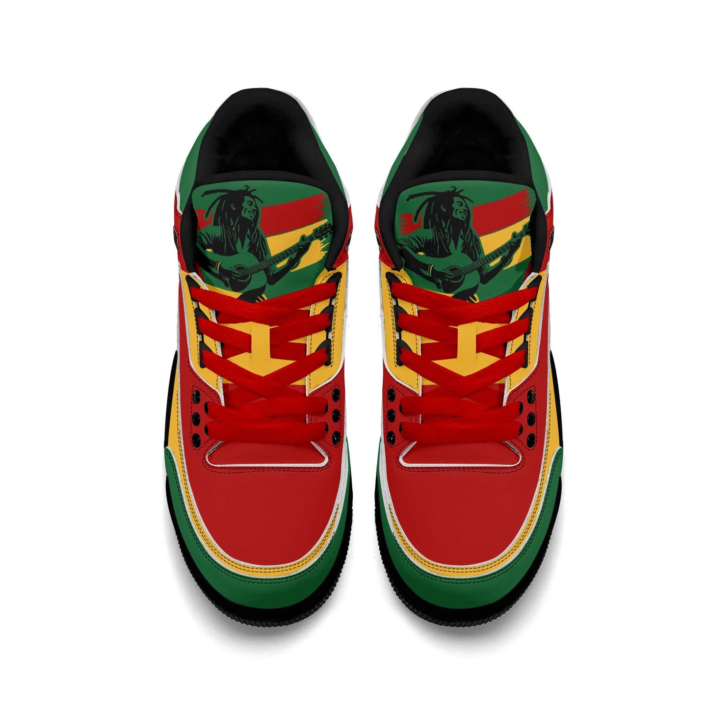 Rasta Sneakers in red/gold/green colorway