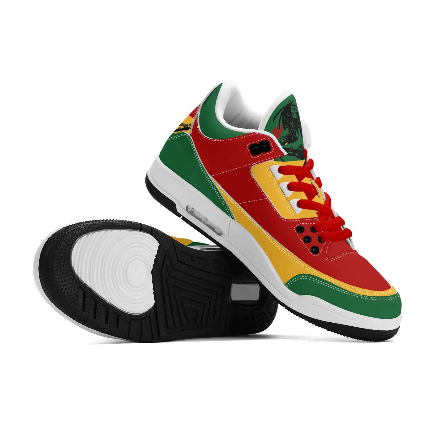 Rasta Sneakers in red/gold/green colorway