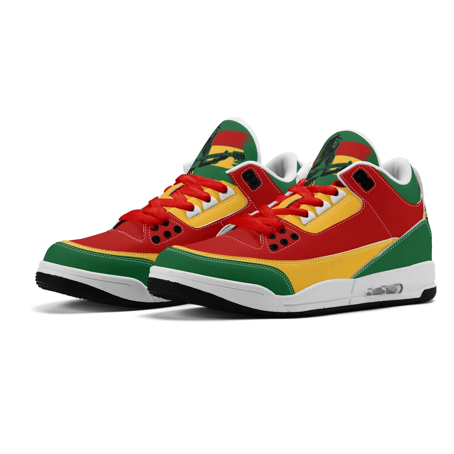 Rasta Sneakers in red/gold/green colorway