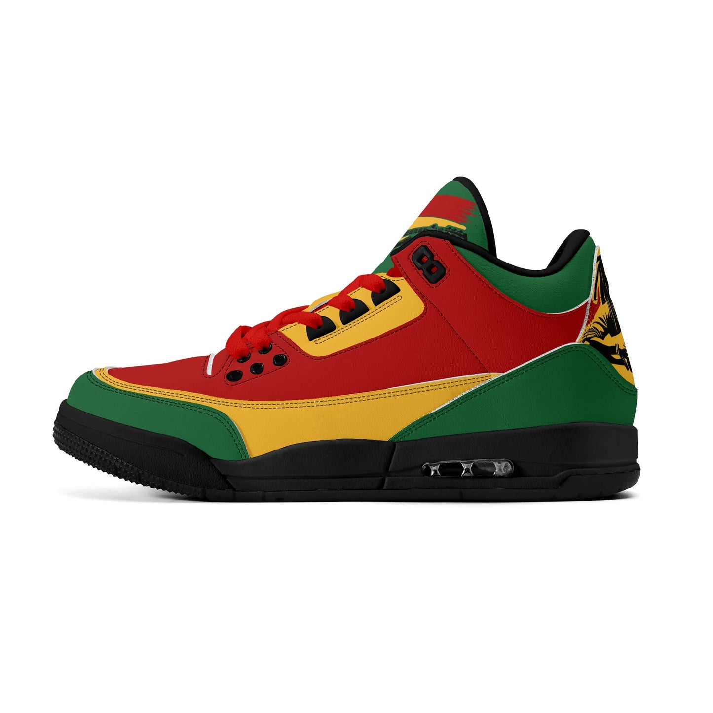 Rasta Sneakers in red/gold/green colorway