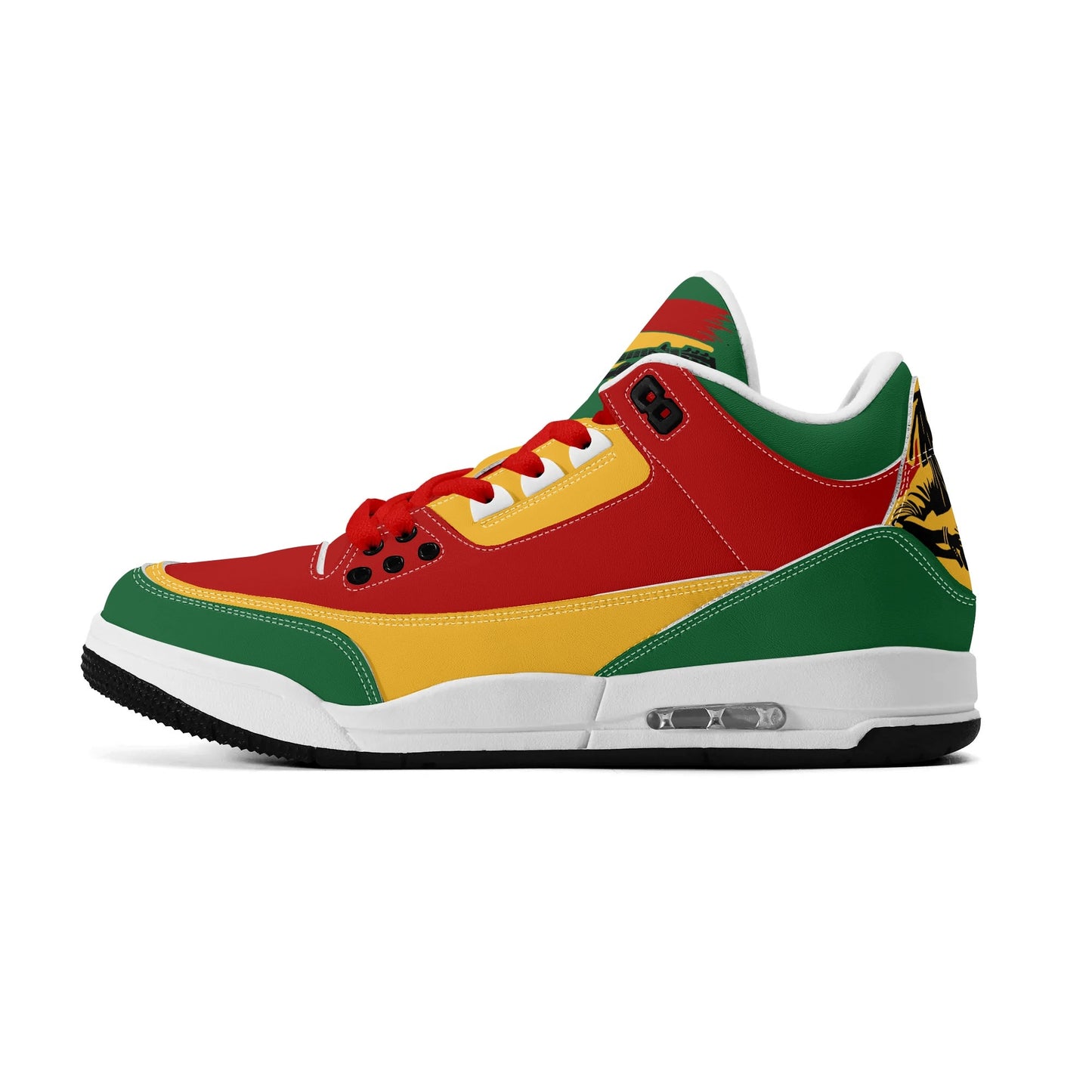 Rasta Sneakers in red/gold/green colorway