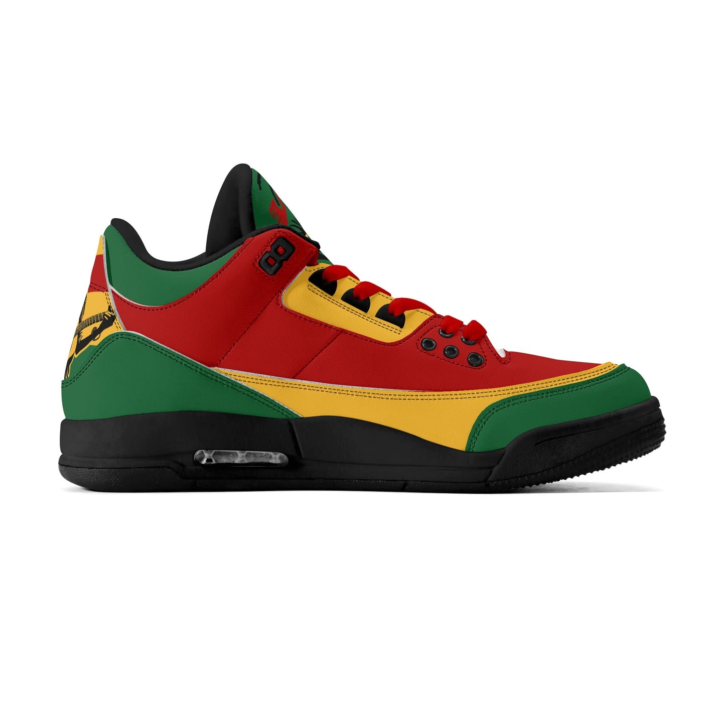 Rasta Sneakers in red/gold/green colorway