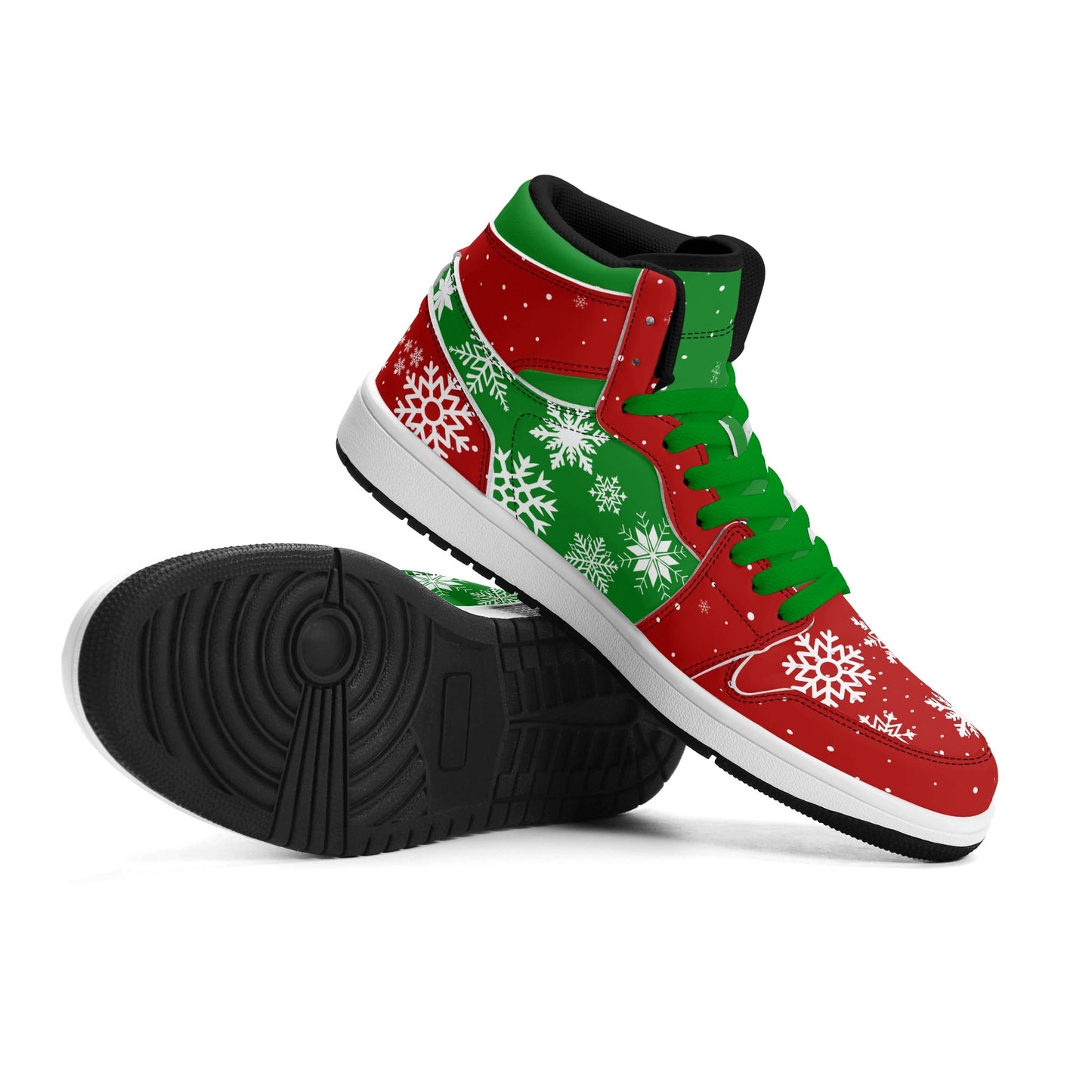 Christmas Basketball Shoes in red/green colorway