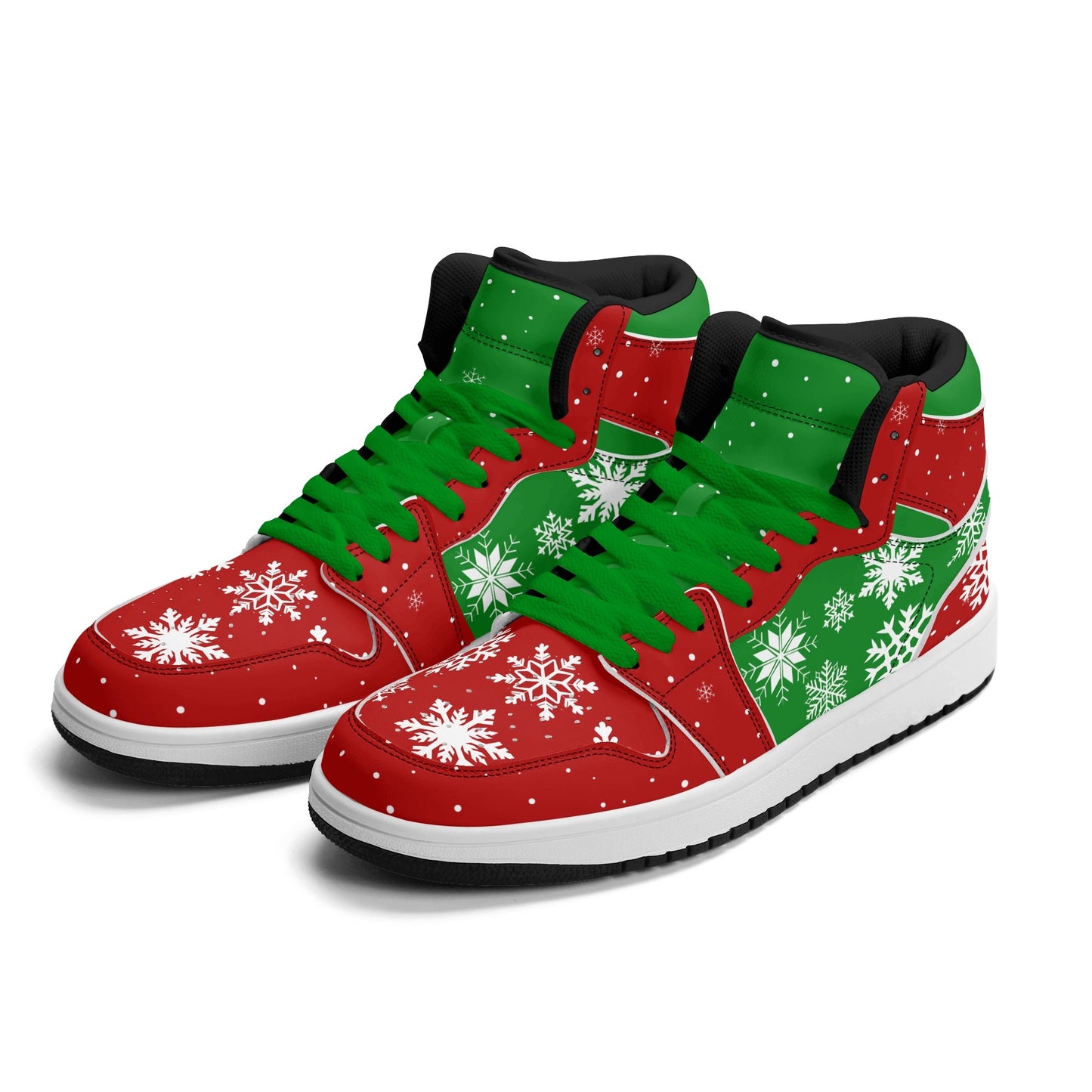 Christmas Basketball Shoes in red/green colorway