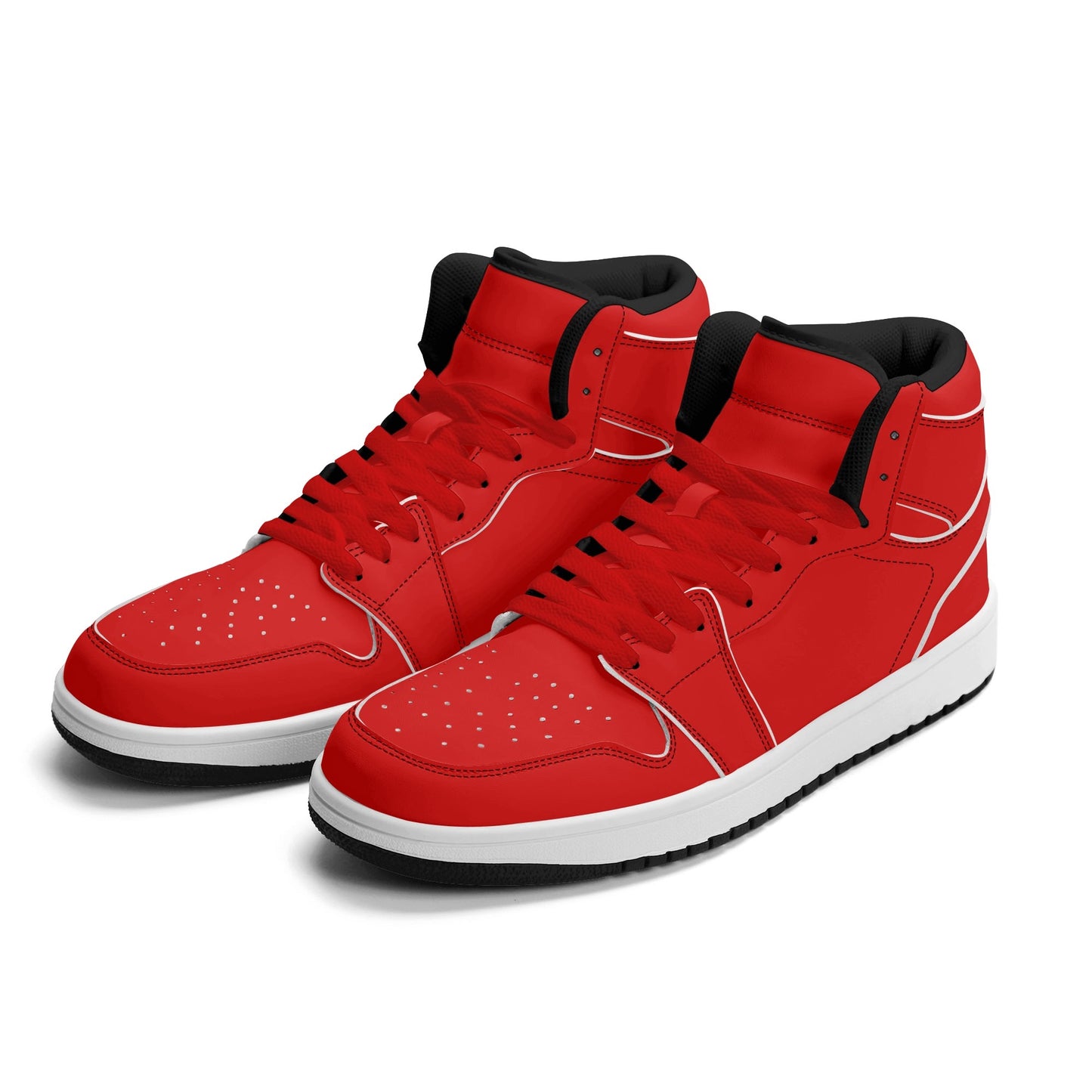 All Red High Top Shoes in red colorway