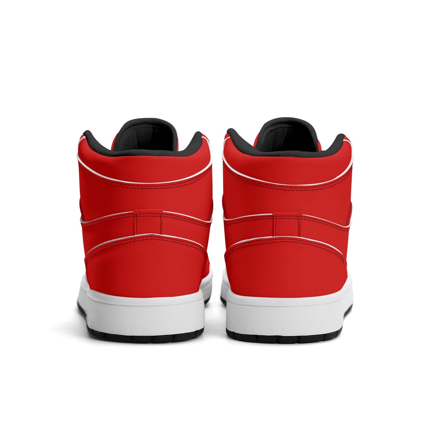 All Red High Top Shoes in red colorway