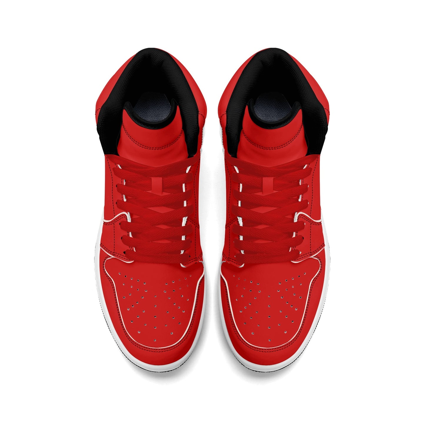 All Red High Top Shoes in red colorway
