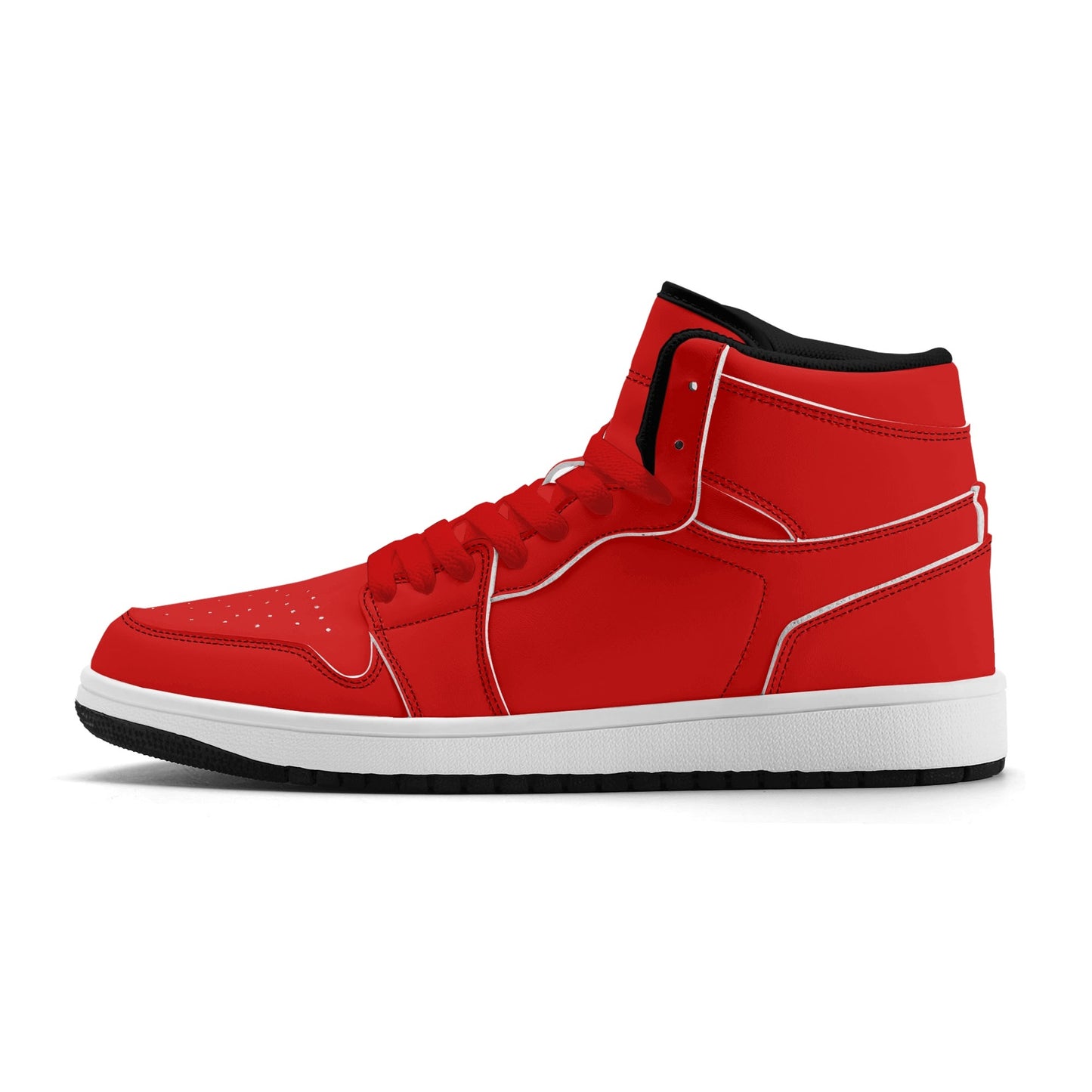 All Red High Top Shoes in red colorway
