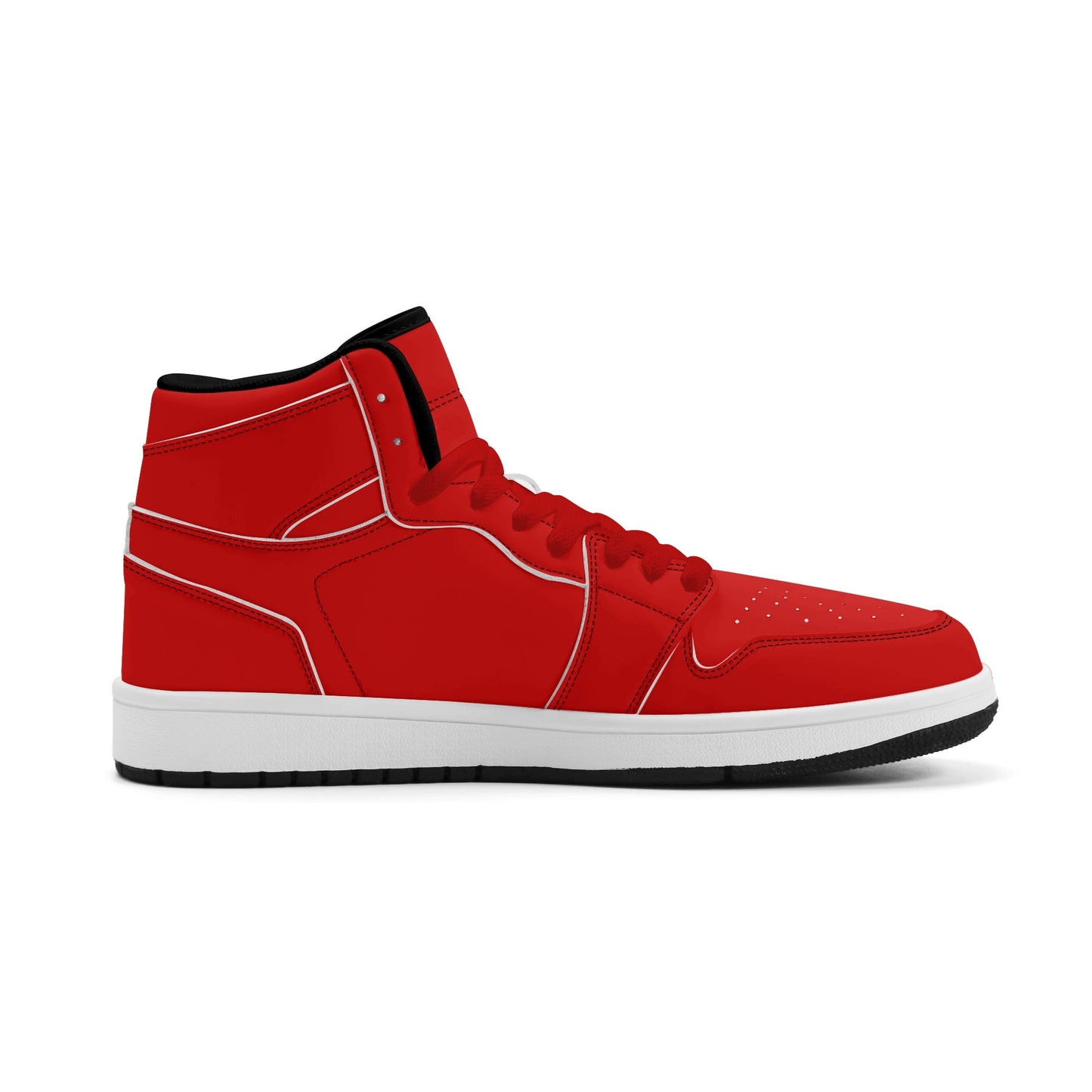 All Red High Top Shoes in red colorway