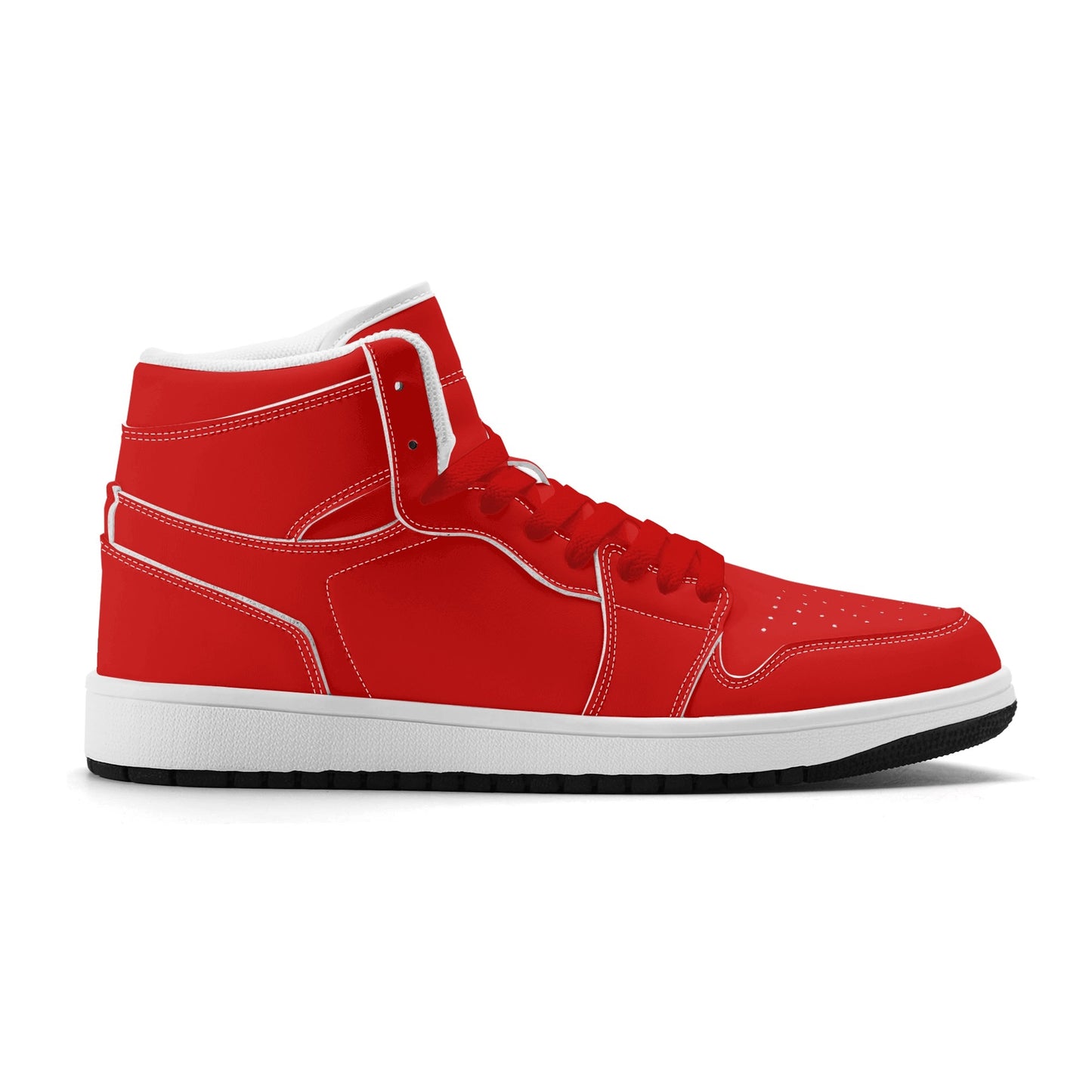 All Red High Top Shoes in red colorway