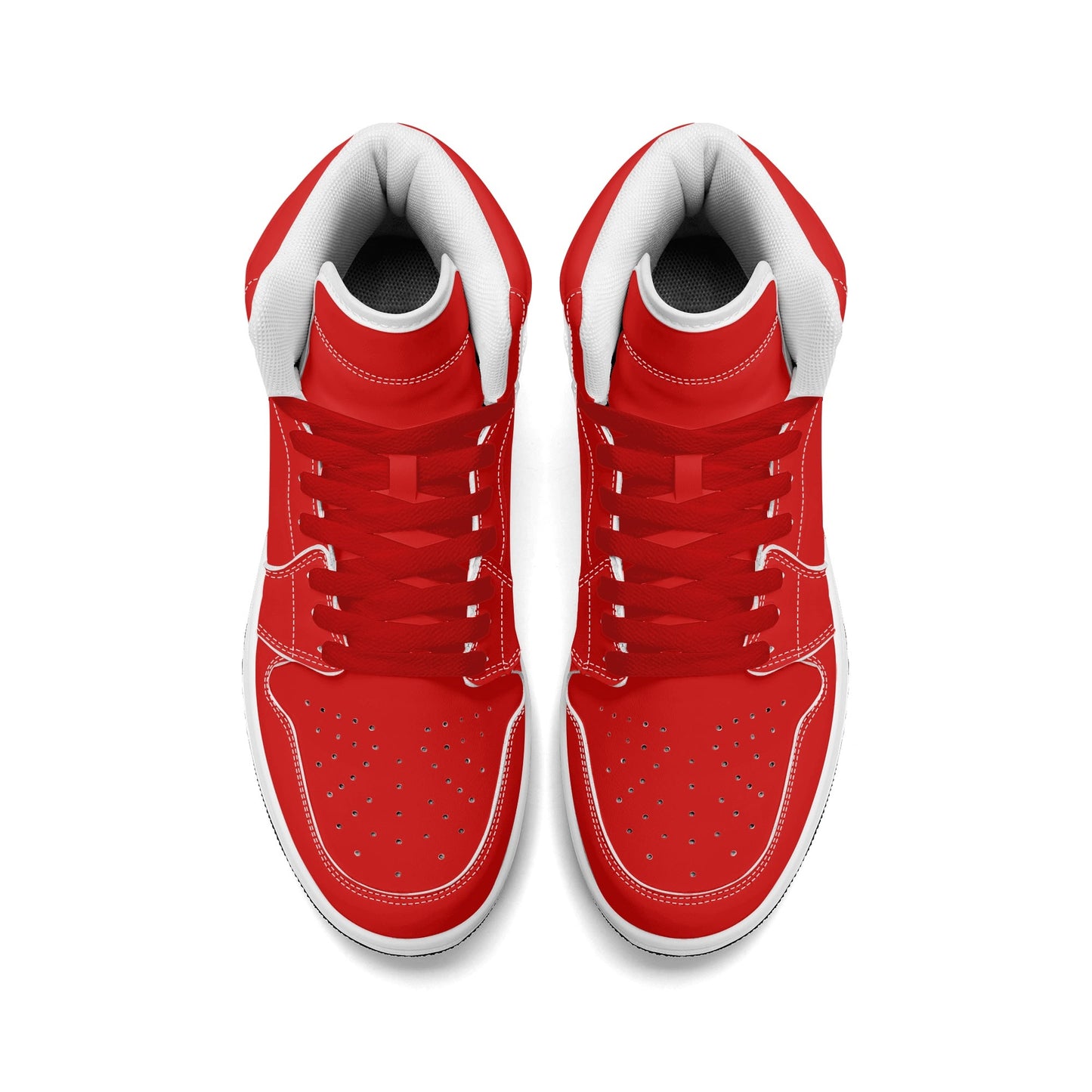 All Red High Top Shoes in red colorway