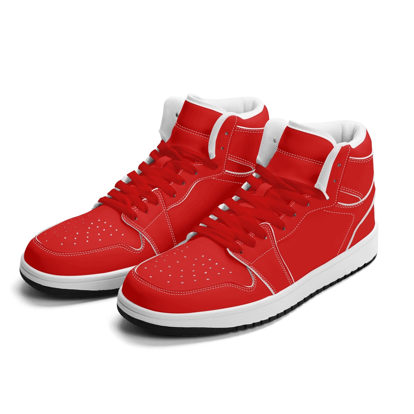 All Red High Top Shoes in red colorway