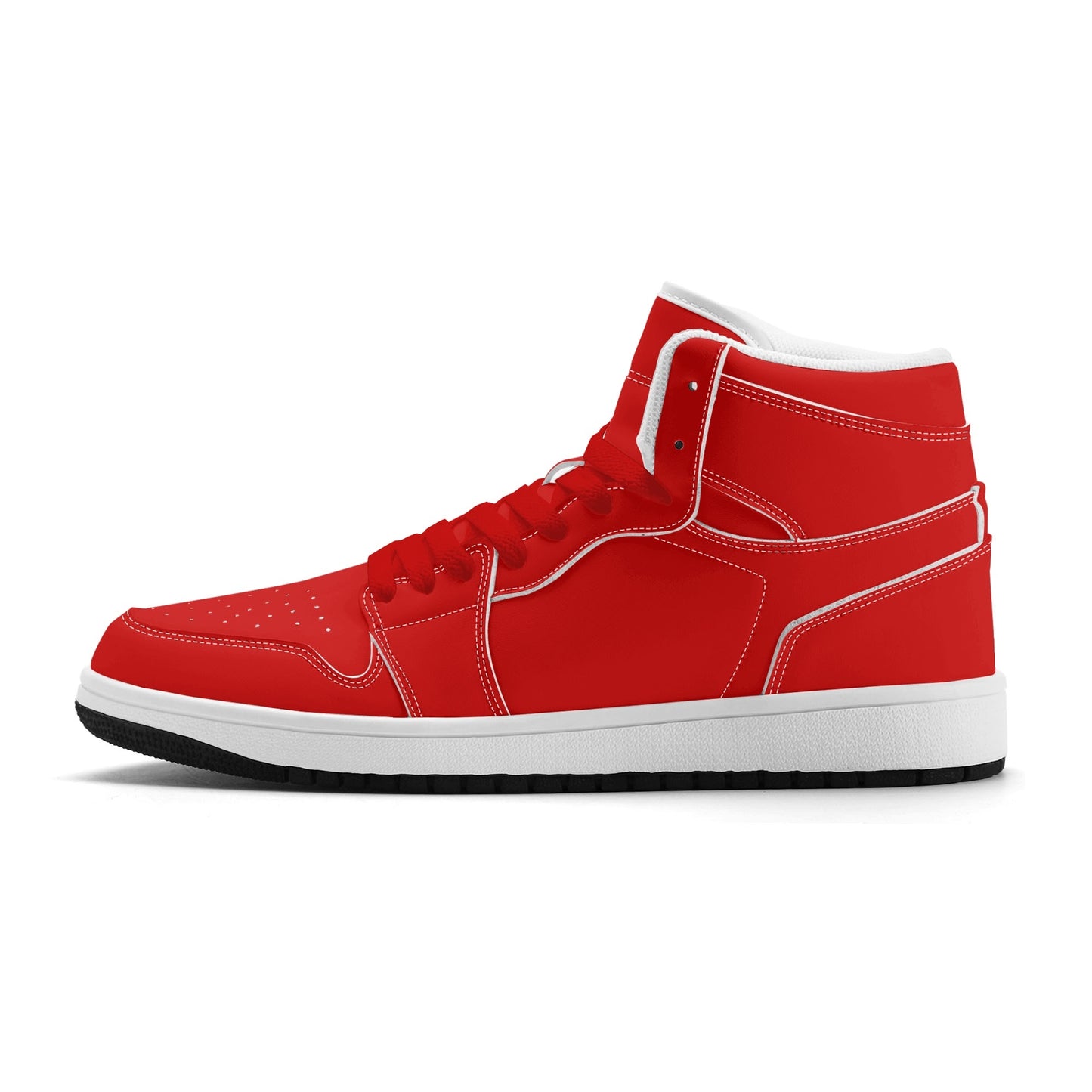 All Red High Top Shoes in red colorway