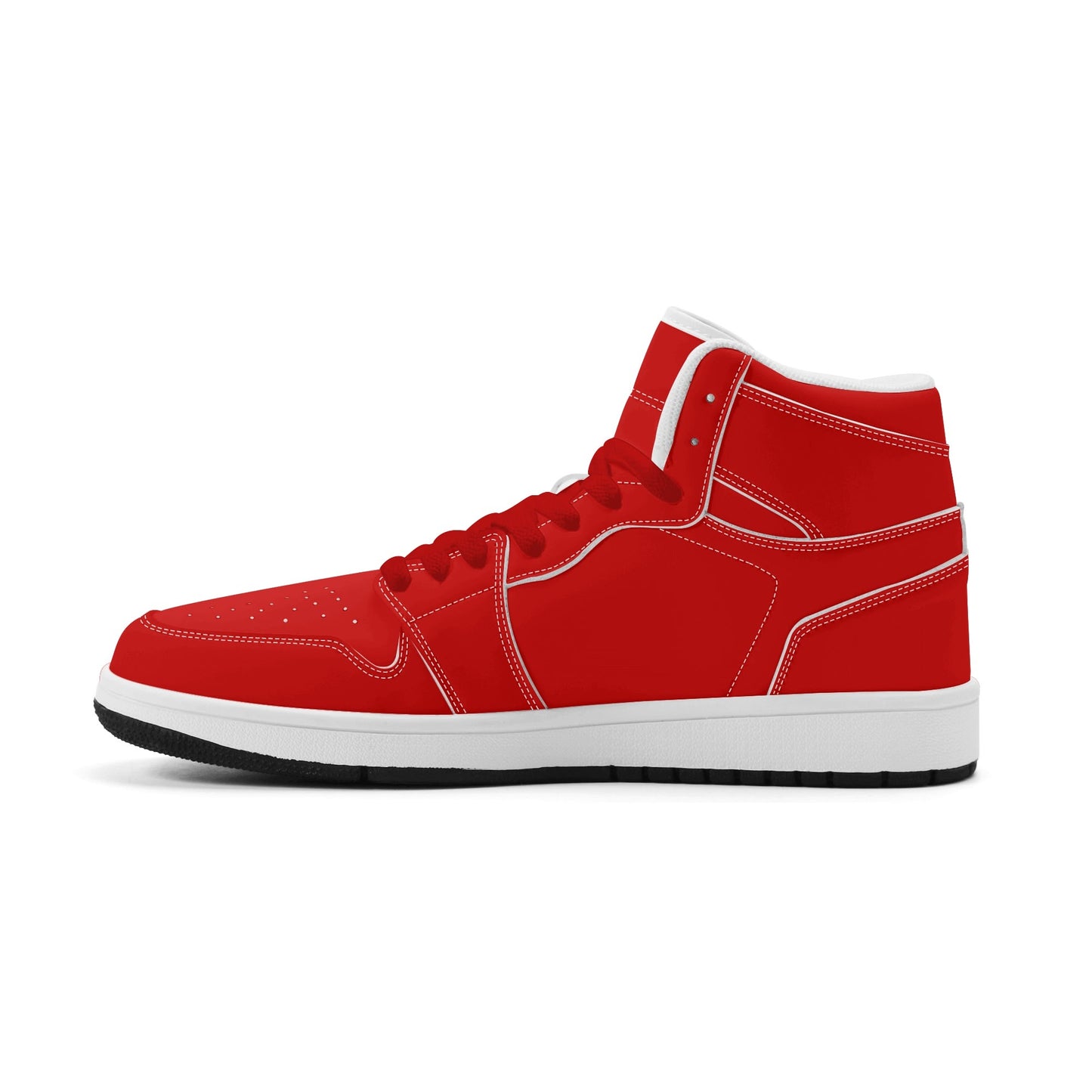 All Red High Top Shoes in red colorway