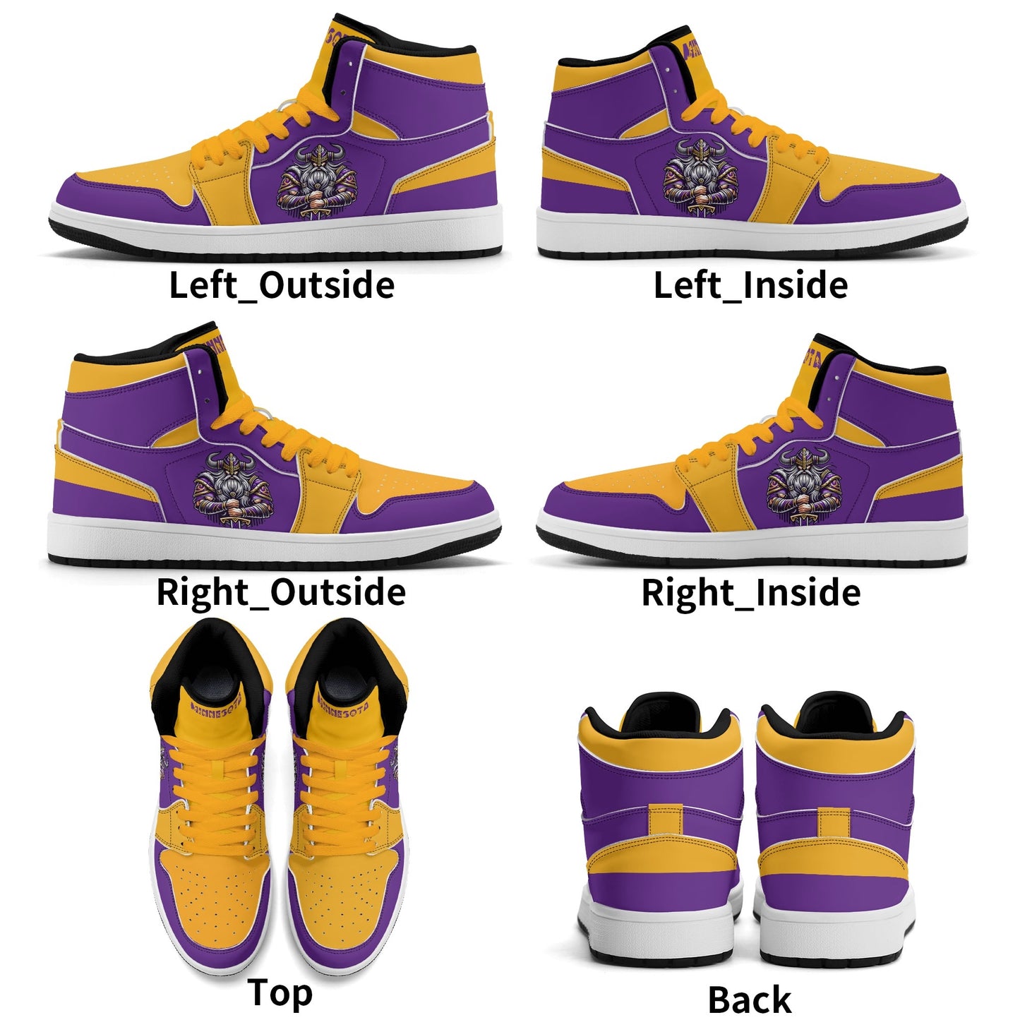 Minnesota Football Shoes PG in gold/purple colorway
