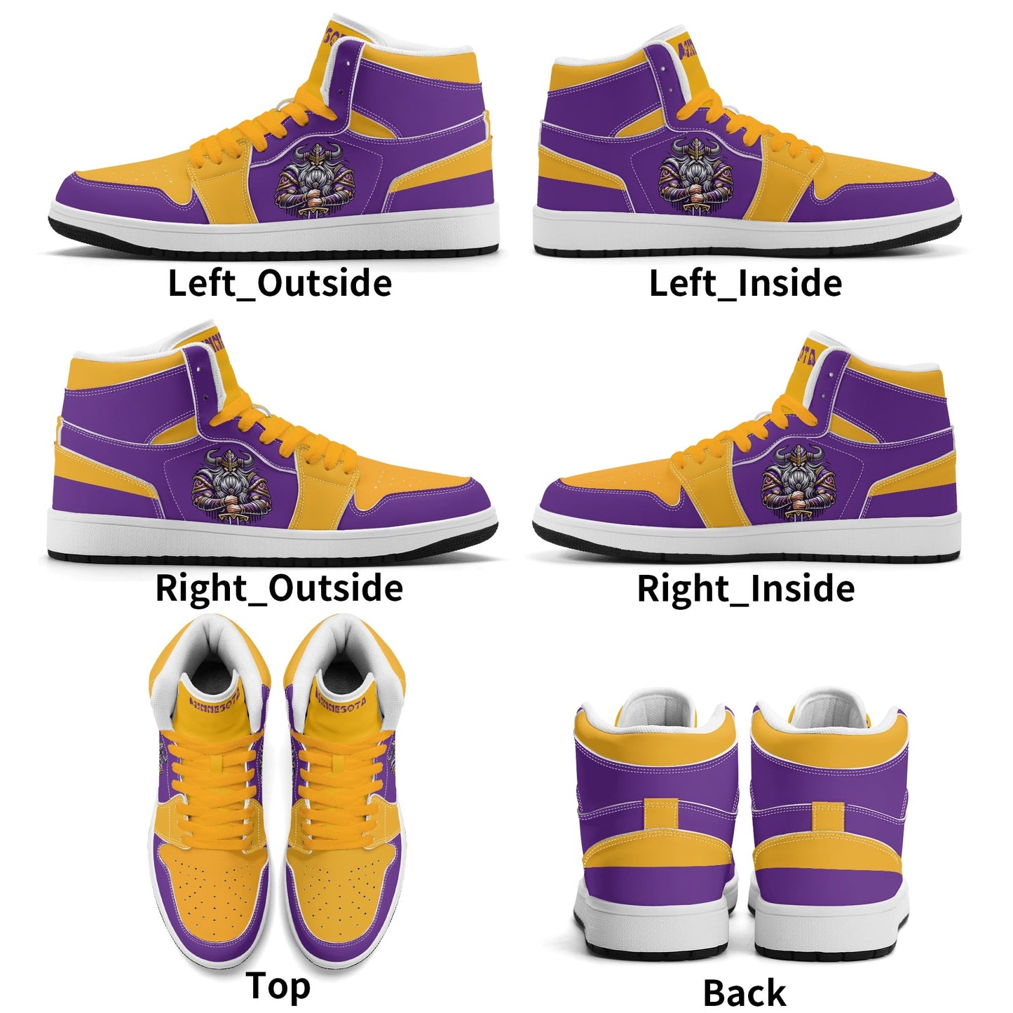Minnesota Football Shoes PG in gold/purple colorway