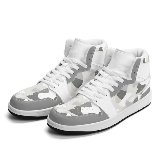 All White Shoes with camo print in white colorway