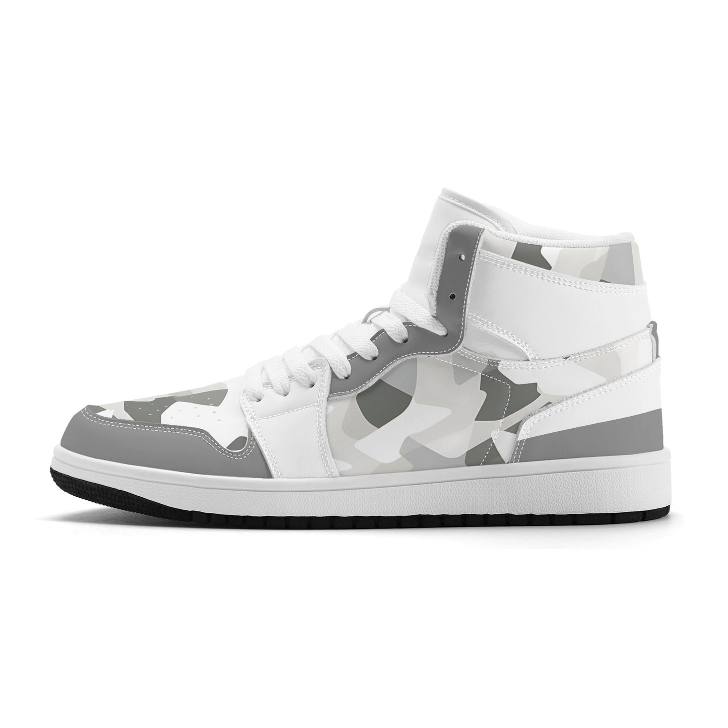 All White Shoes with camo print in white colorway