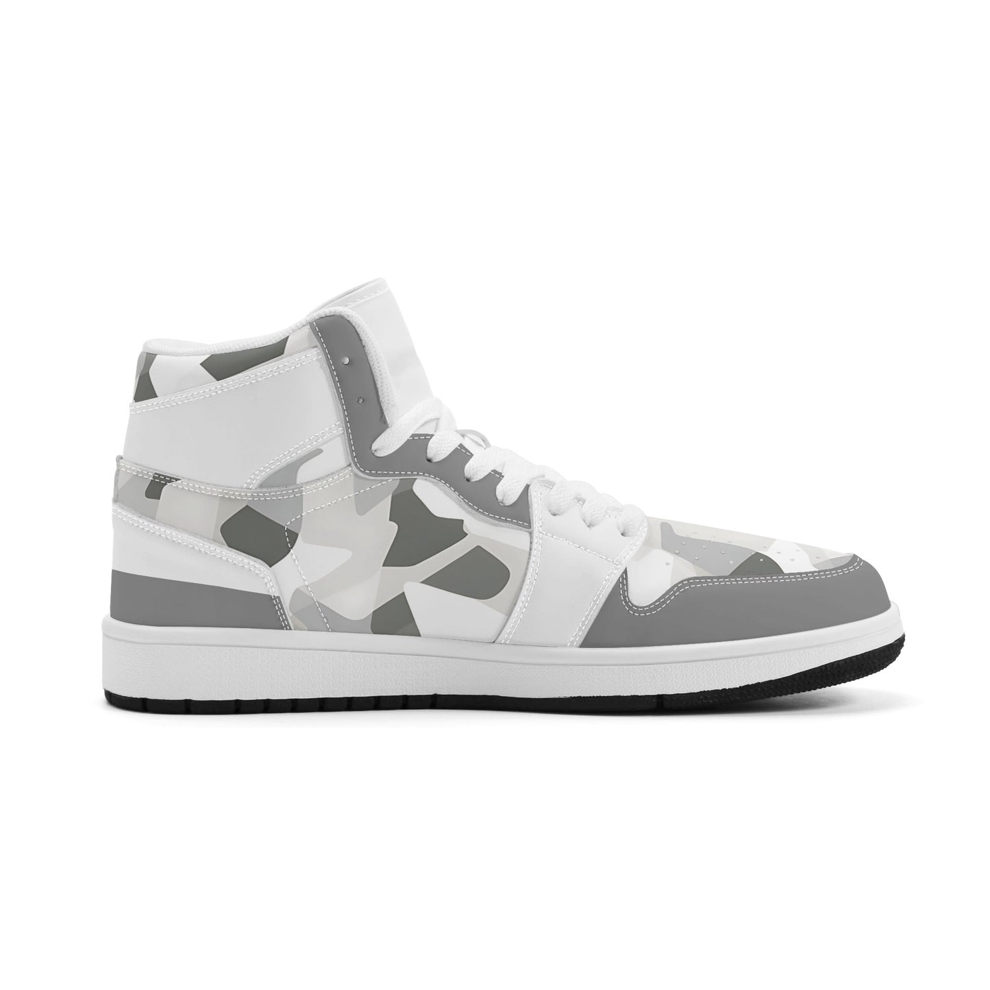 All White Shoes with camo print in white colorway