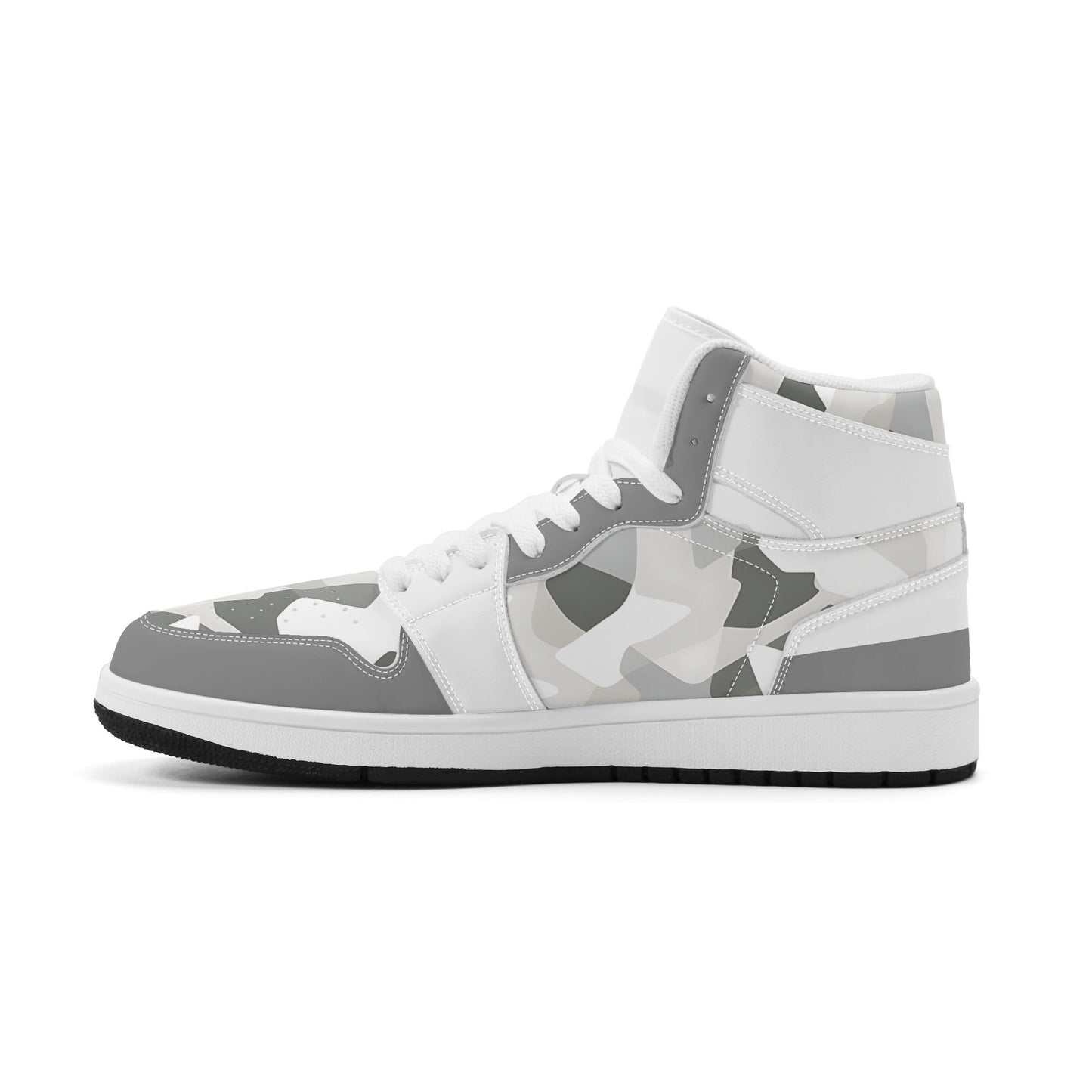 All White Shoes with camo print in white colorway