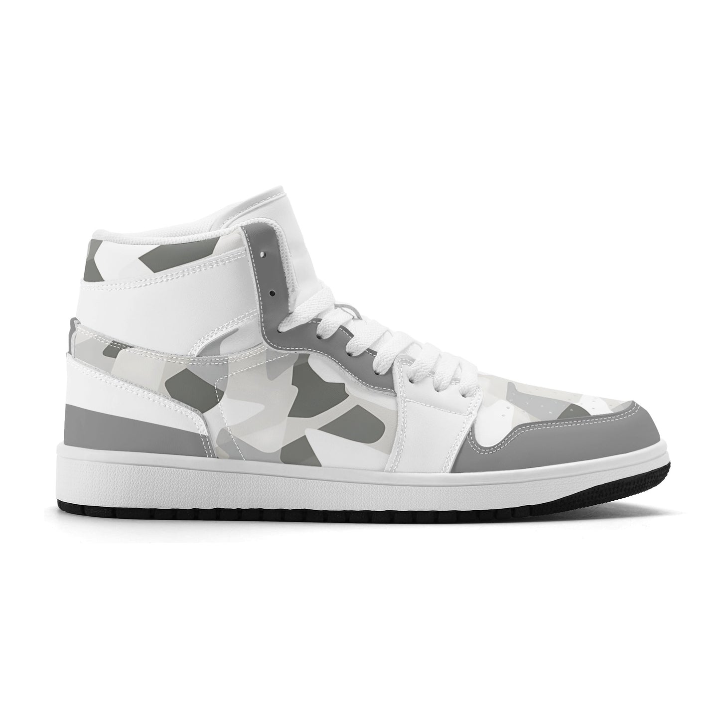 All White Shoes with camo print in white colorway