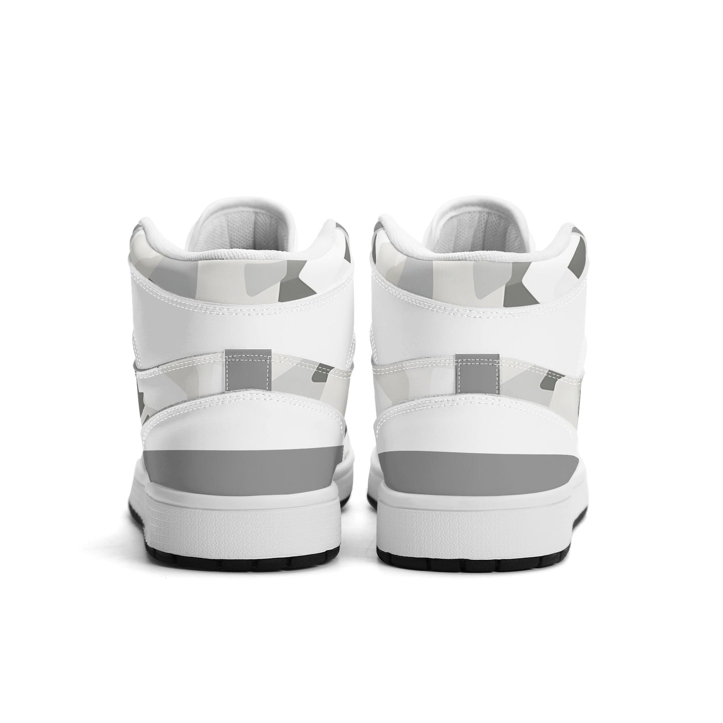 All White Shoes with camo print in white colorway