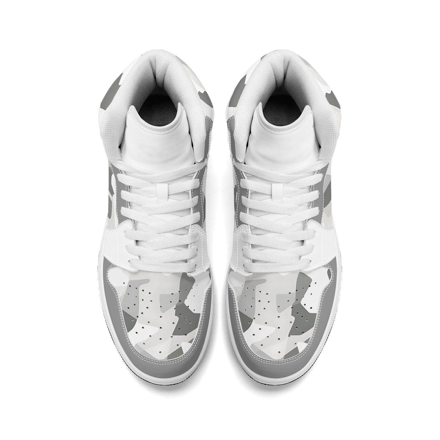 All White Shoes with camo print in white colorway