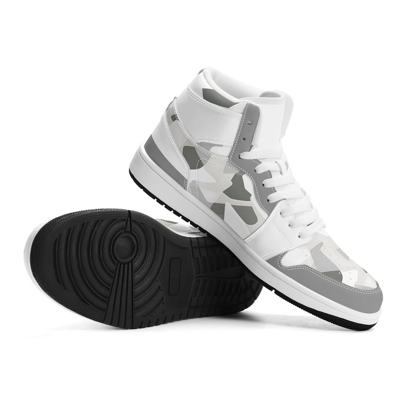 All White Shoes with camo print in white colorway