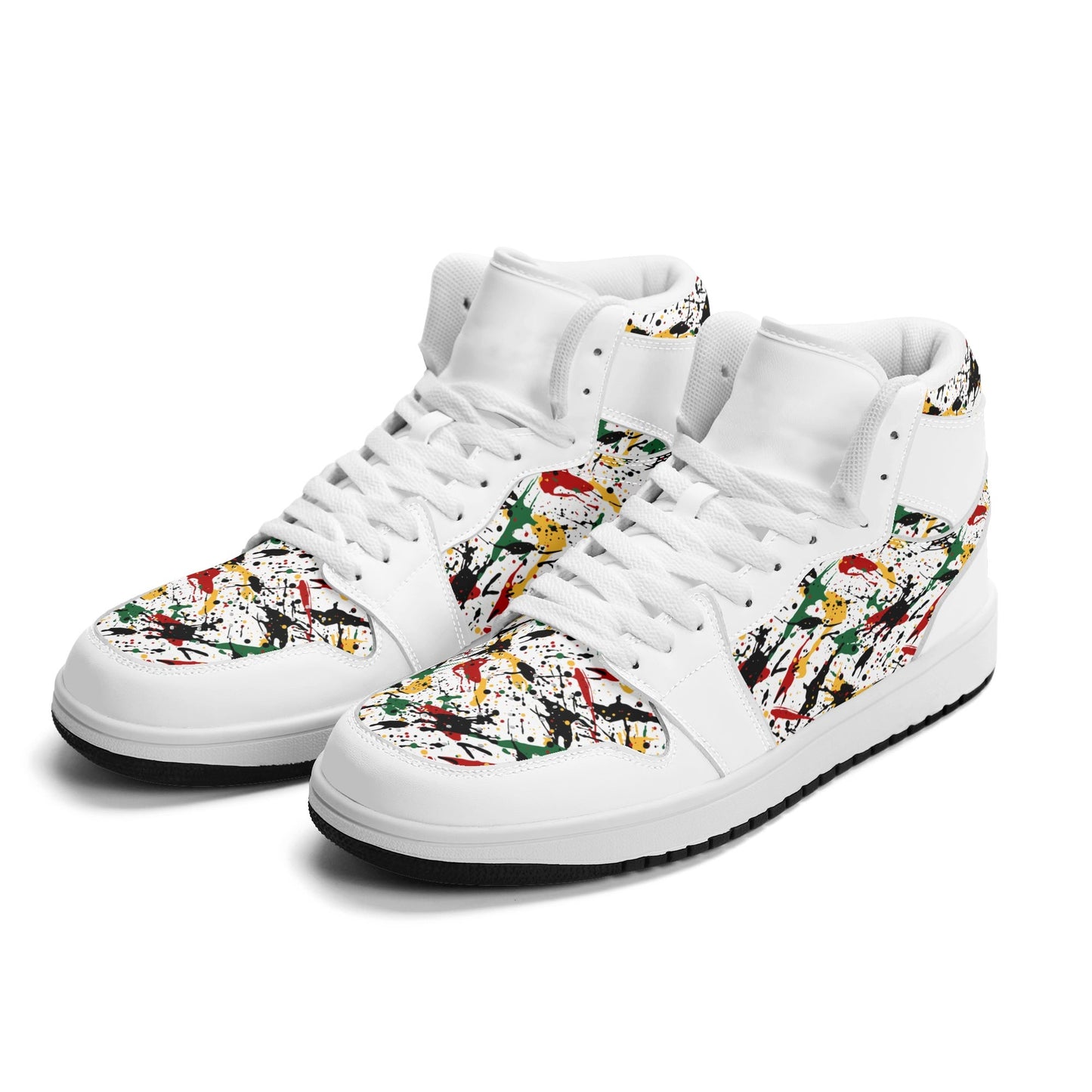 Splatter White Shoes in white colorway
