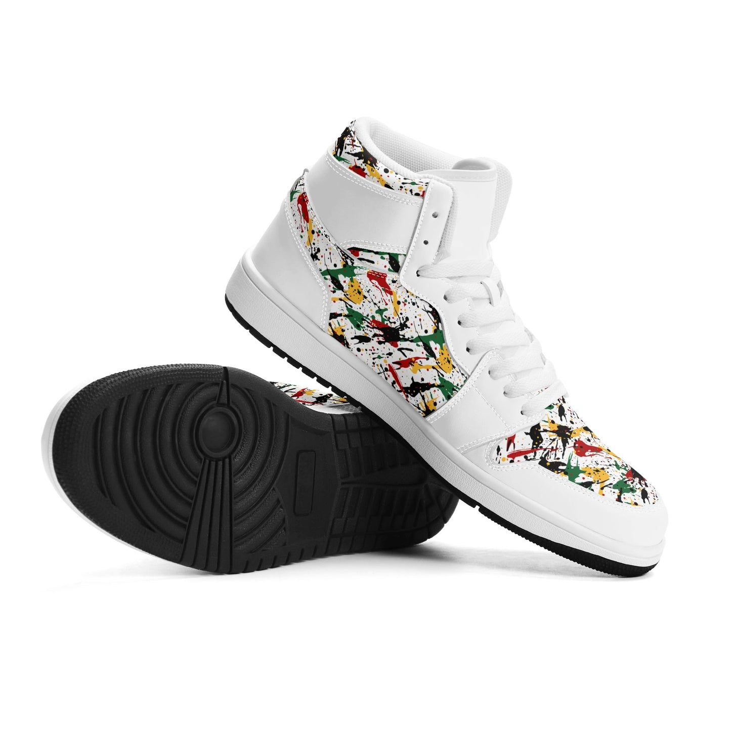 Splatter White Shoes in white colorway