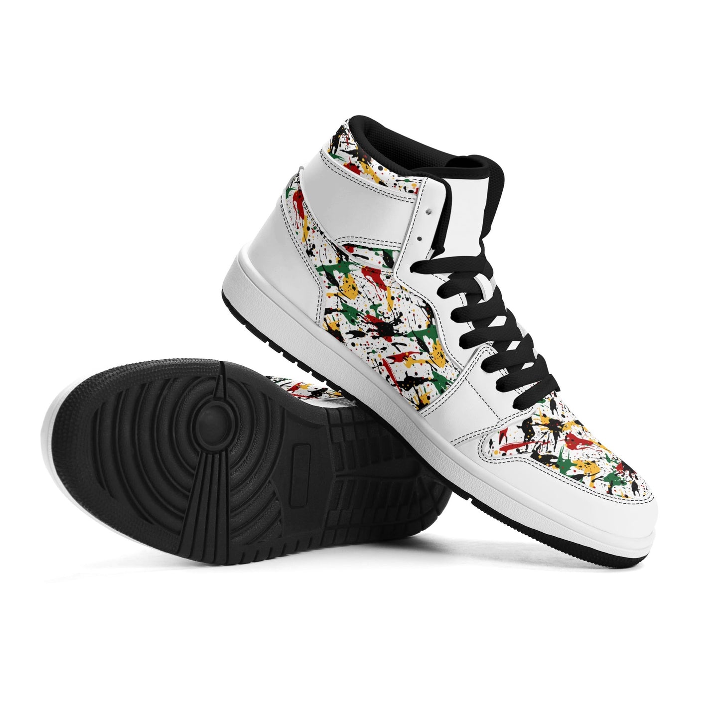 Splatter White Shoes in white colorway