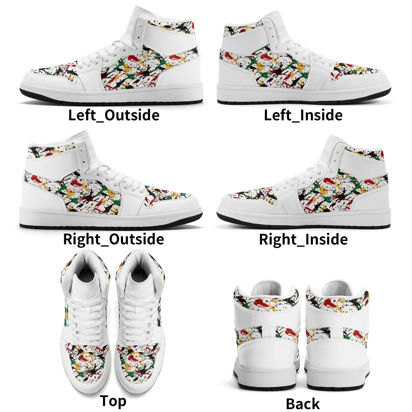 Splatter White Shoes in white colorway