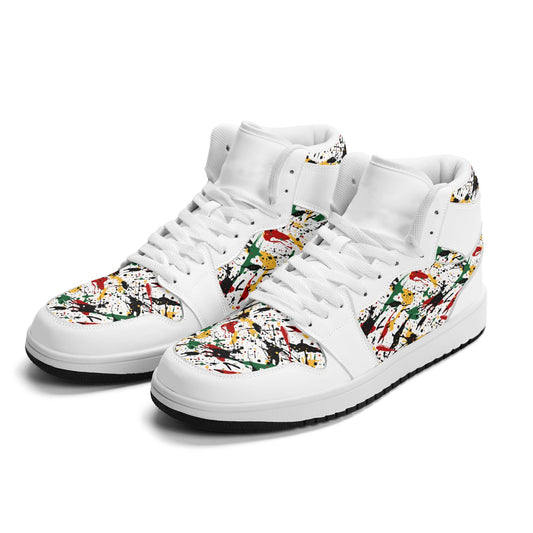 Splatter White Shoes in white colorway