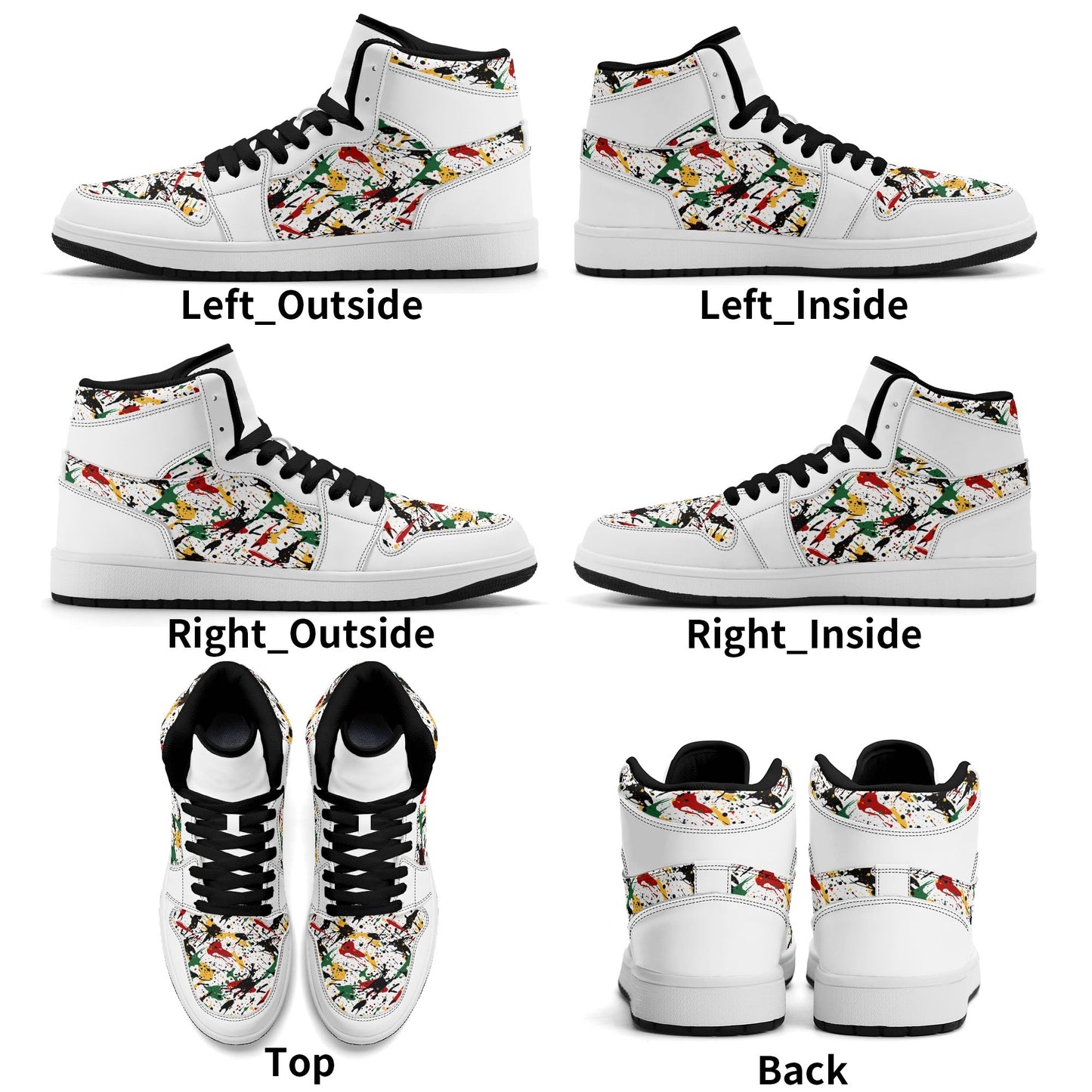 Splatter White Shoes in white colorway