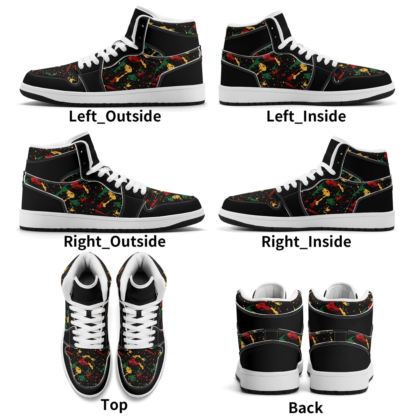Black Splatter Shoes in black colorway