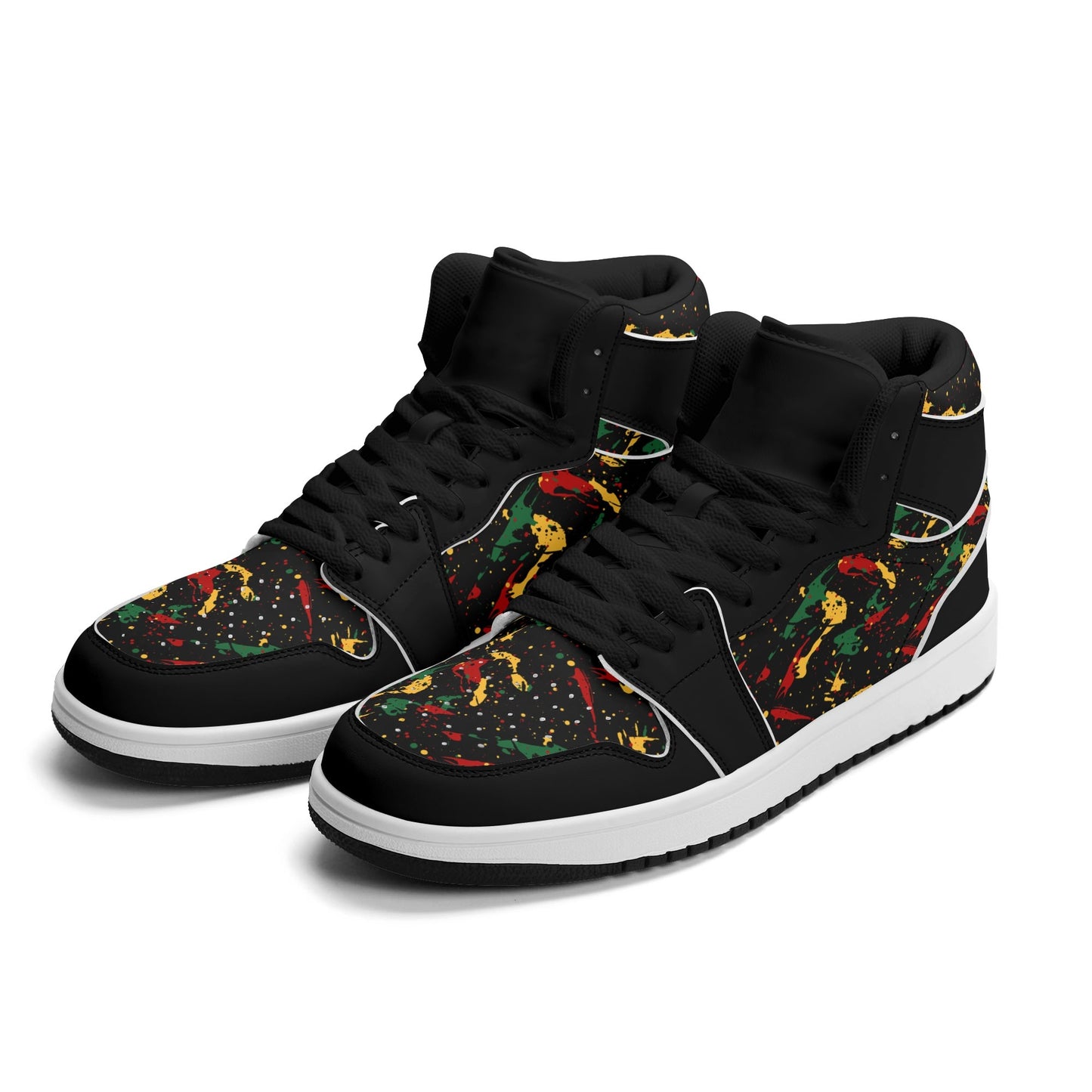 Black Splatter Shoes in black colorway