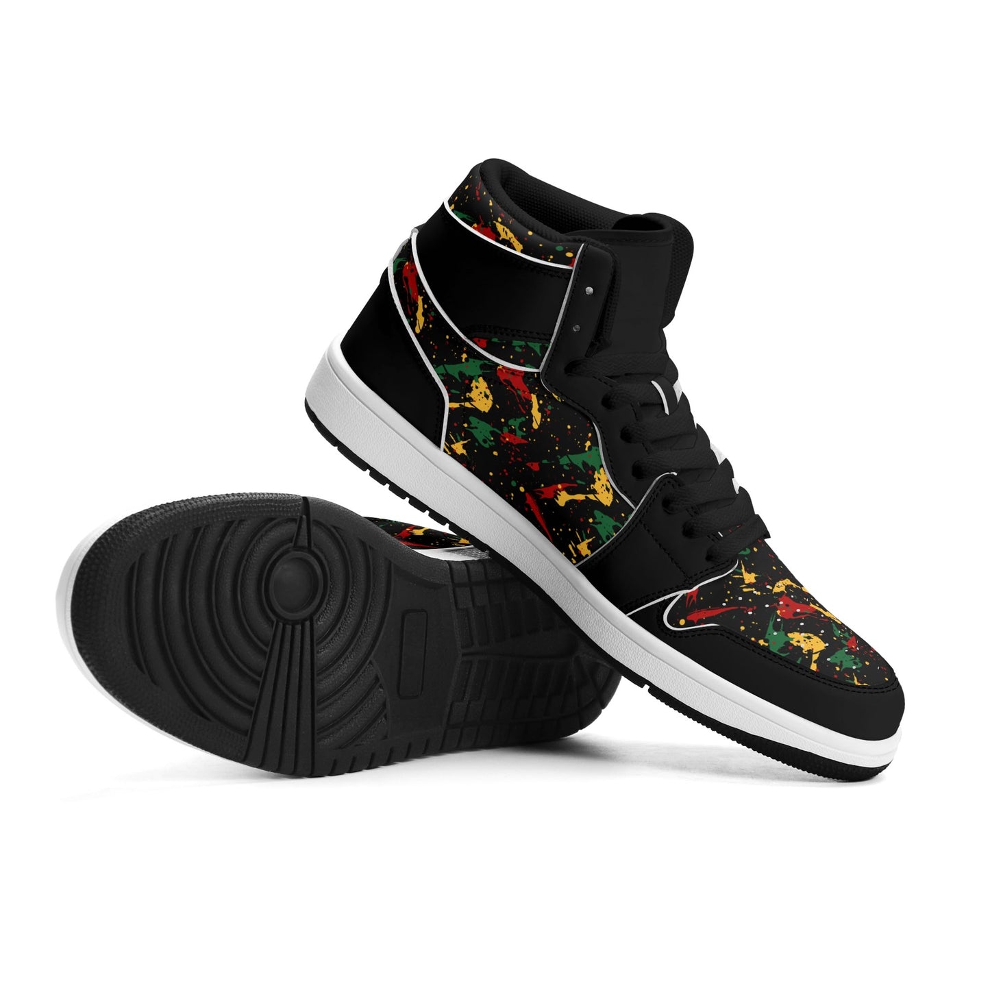 Black Splatter Shoes in black colorway