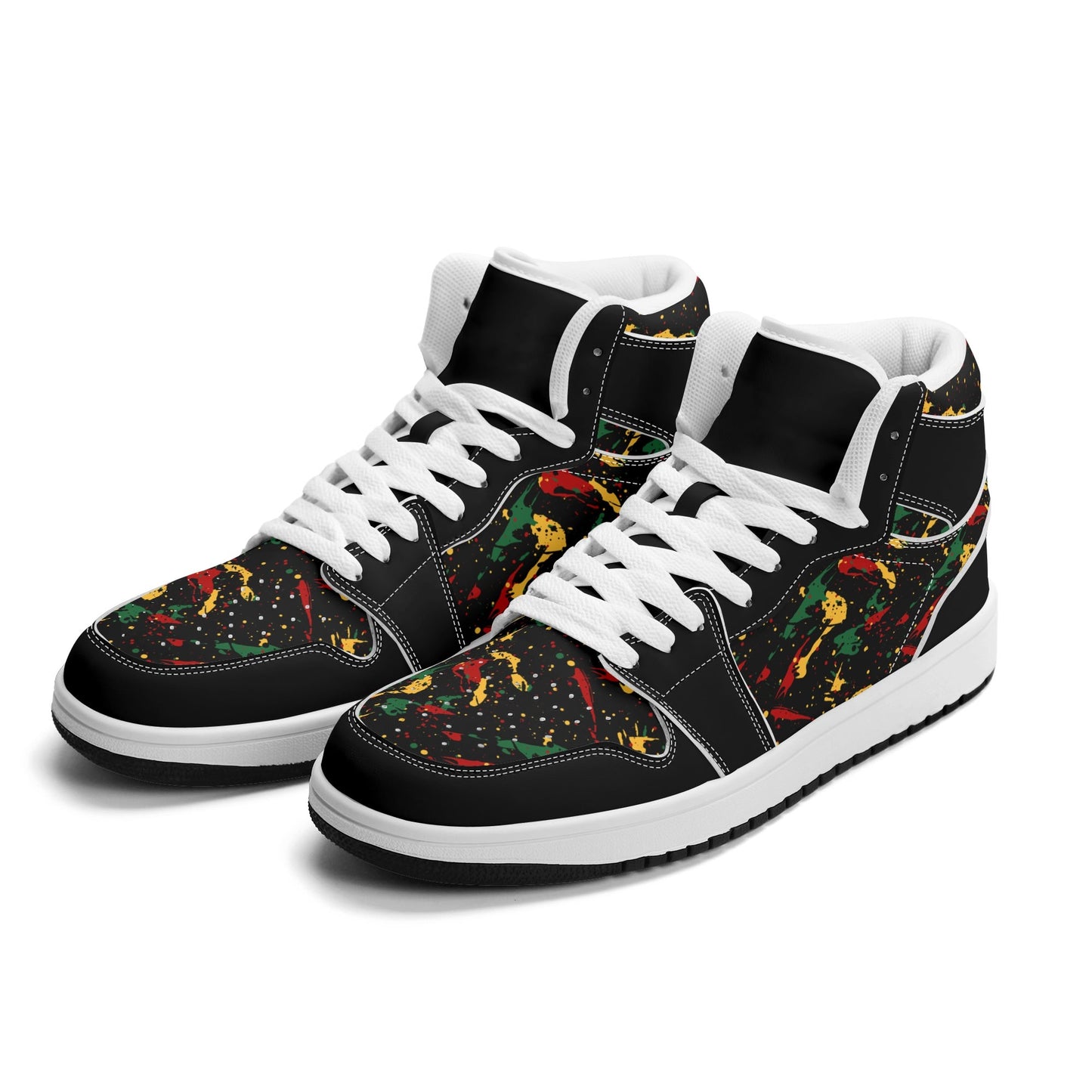 Black Splatter Shoes in black colorway