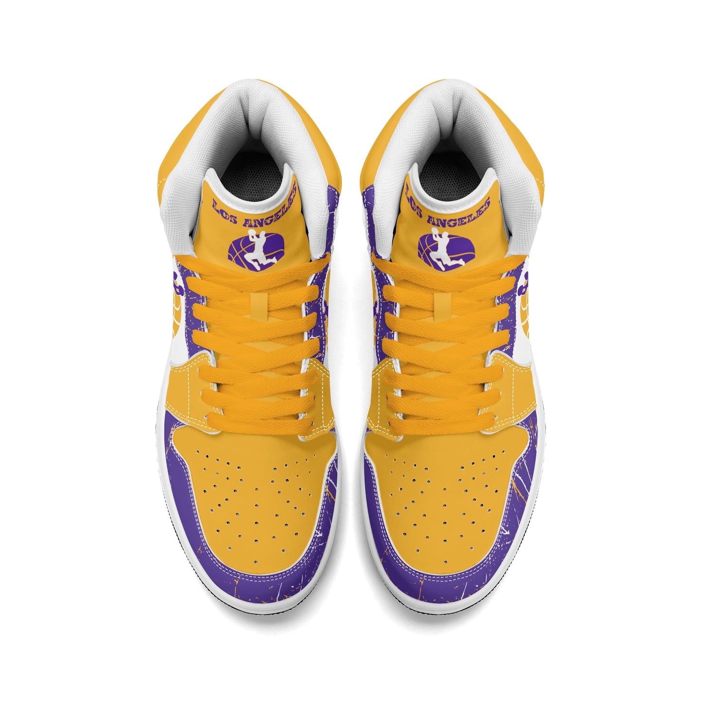 Los Angeles Purple Gold Shoes in gold/purple colorway