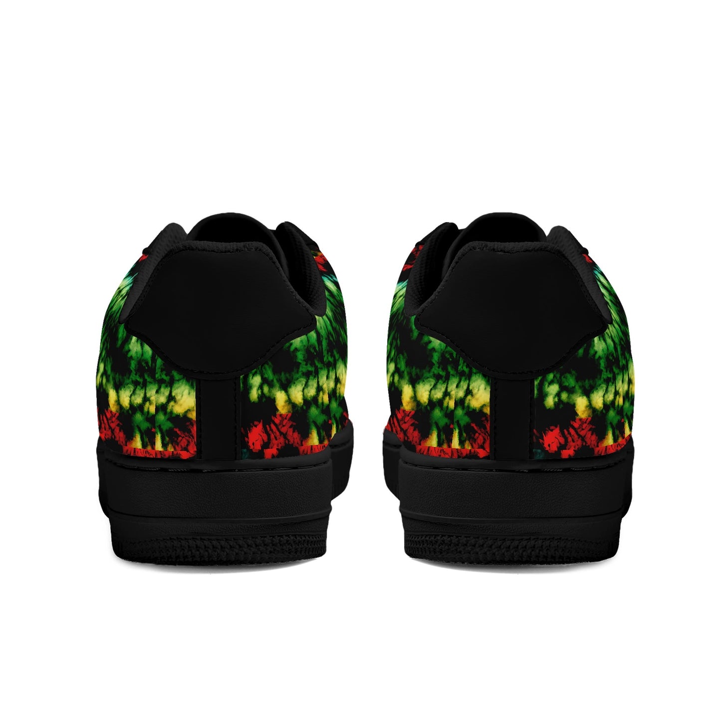 Rasta Paint Stripes Shoes striped accents in red/gold/green colorway