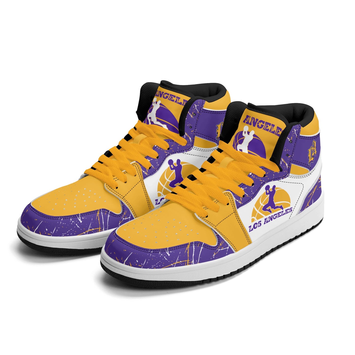 Los Angeles Purple Gold Shoes in gold/purple colorway