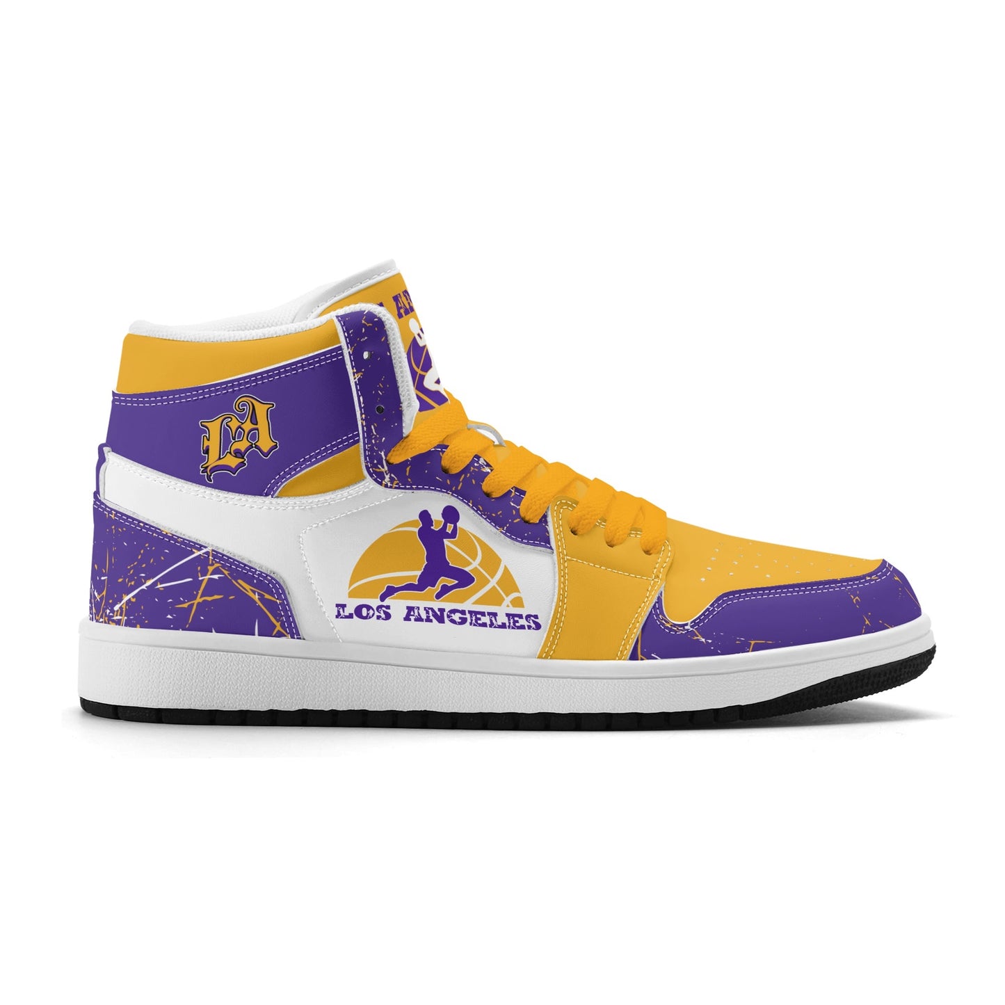 Los Angeles Purple Gold Shoes in gold/purple colorway