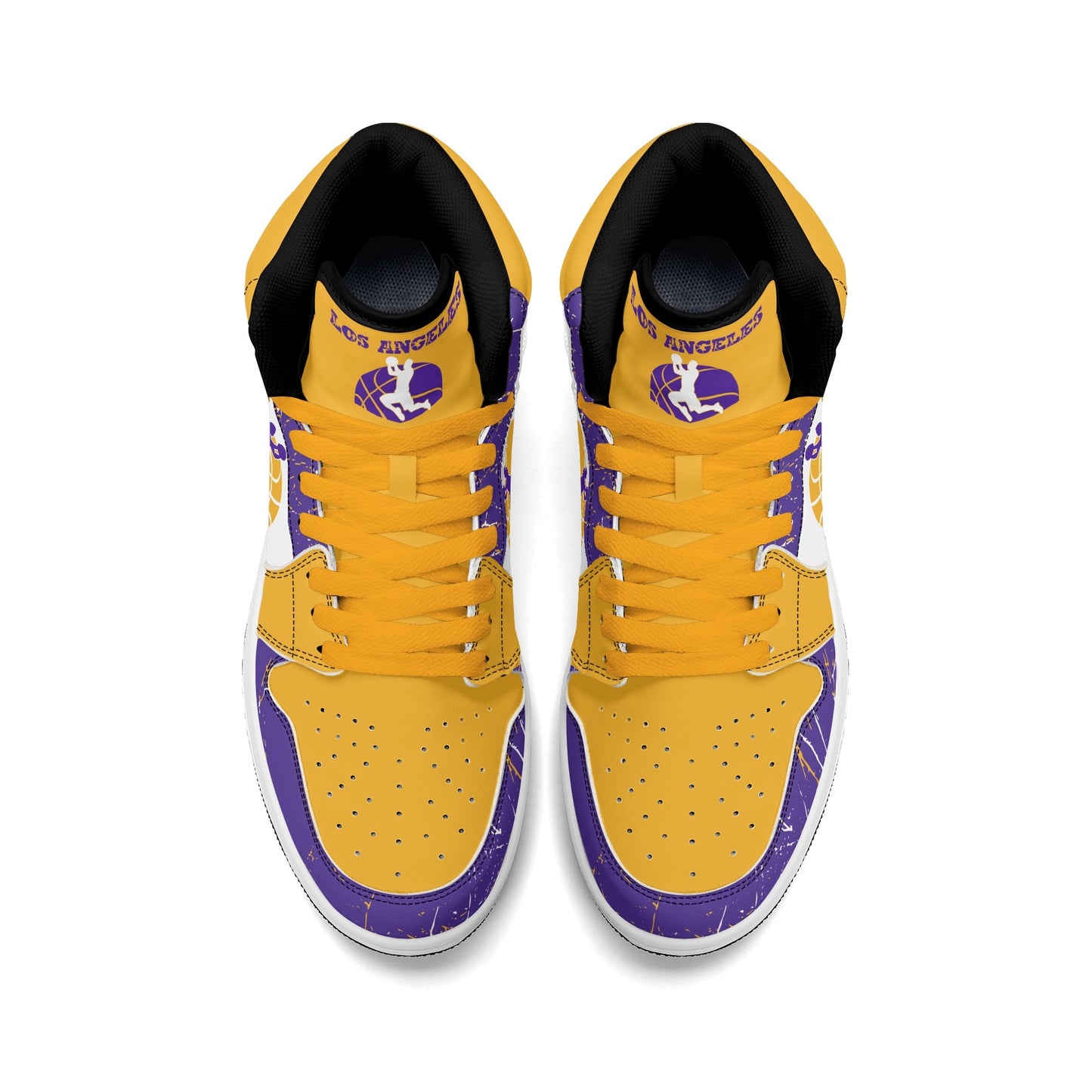 Los Angeles Purple Gold Shoes in gold/purple colorway