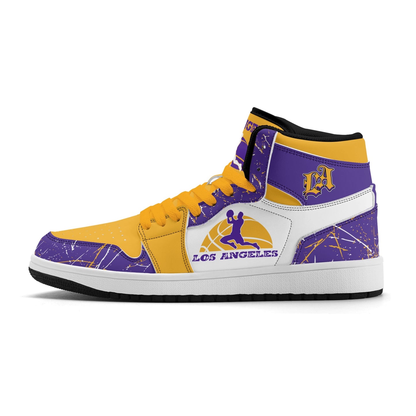 Los Angeles Purple Gold Shoes in gold/purple colorway