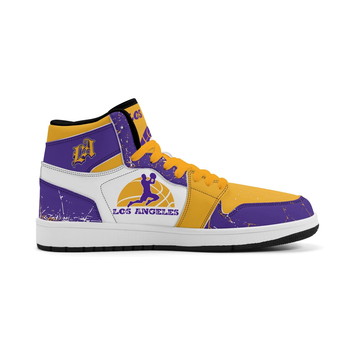 Los Angeles Purple Gold Shoes in gold/purple colorway