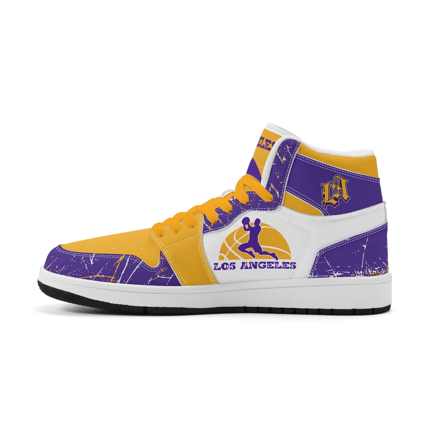 Los Angeles Purple Gold Shoes in gold/purple colorway