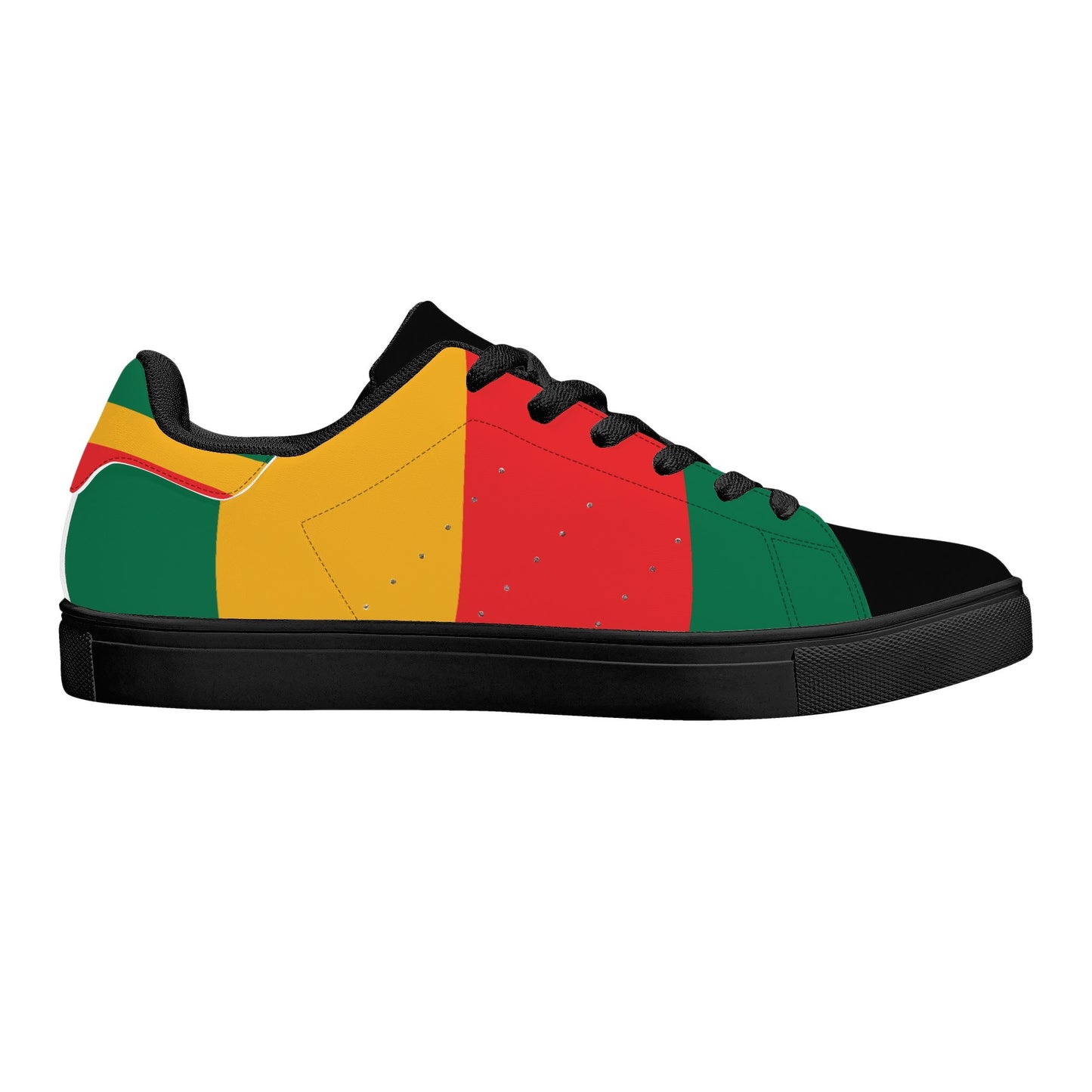 Rasta Stripes Black Shoes striped accents in black colorway